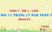Bài 11 trang 17 SGK Toán 7 tập 1 Chân trời sáng tạo